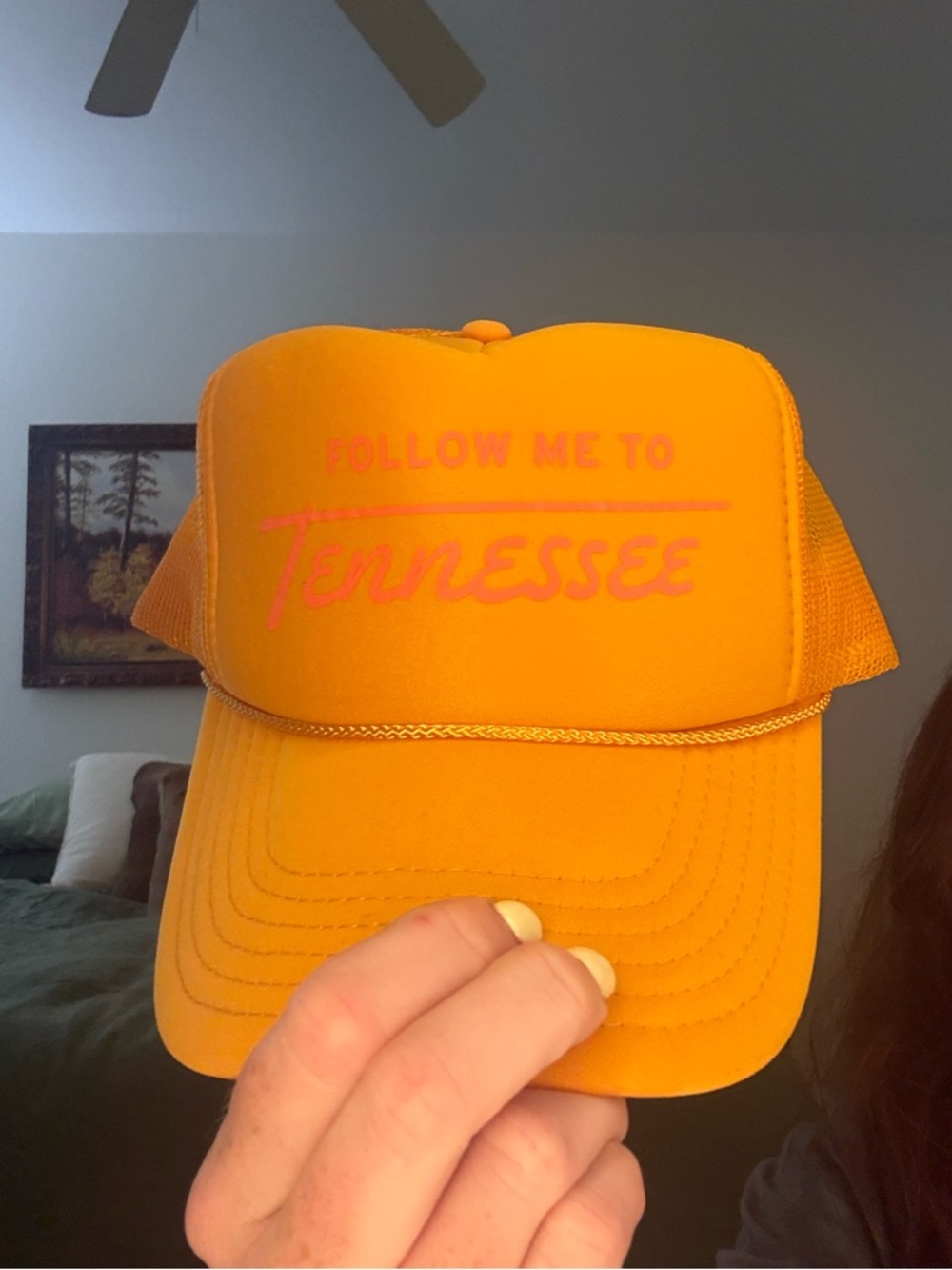 Follow Me To Tennessee Orange Trucker Hat